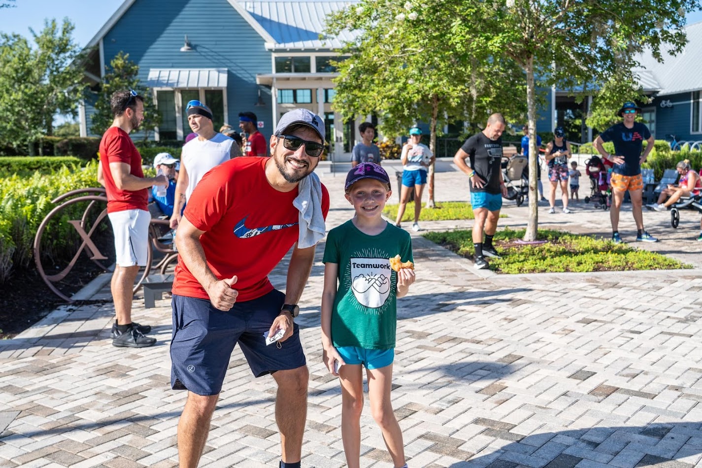 Pablo with a youth runner after the race